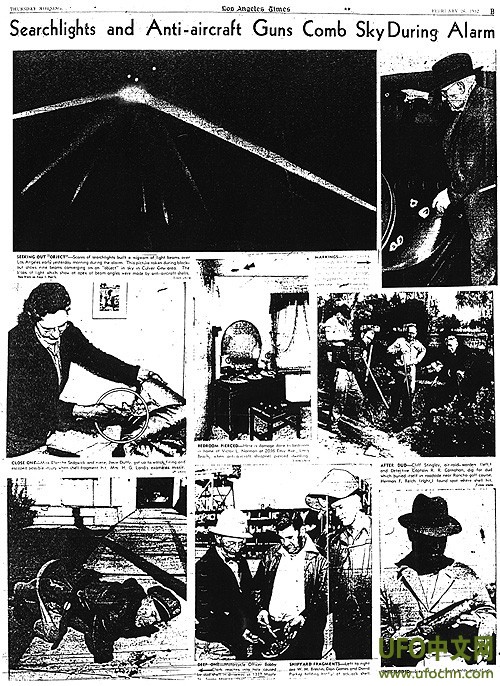 1942年洛杉矶之战 美军炮击UFO18 / 作者:伤我心太深 / 帖子ID:834