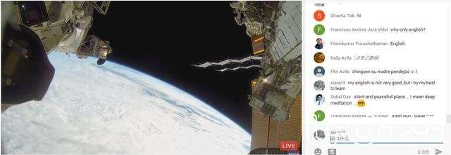 看NASA太空直播，偶遇大陆同胞，印度人太矫情，最后地球真美962 / 作者:宇宙天使 / 帖子ID:23522