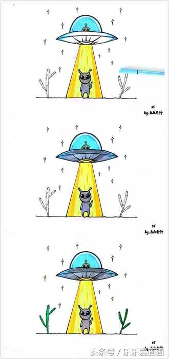 简笔画｜看！UFO~717 / 作者:admin / 帖子ID:26031
