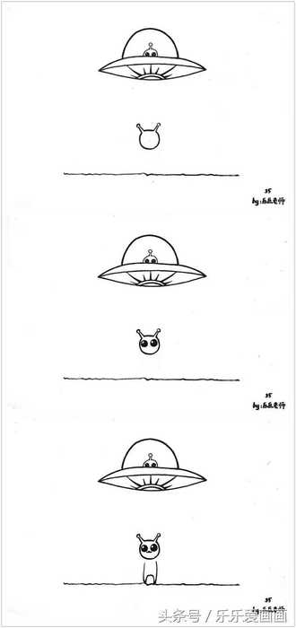简笔画｜看！UFO~3 / 作者:admin / 帖子ID:26031