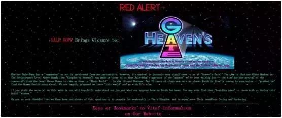 揭秘UFO背后的一起集体自杀案：他们相信一定会有外星文明将他们接走948 / 作者:185315304 / 帖子ID:27819