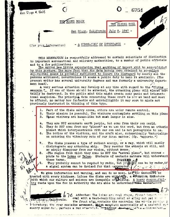 美国究竟有没有外星文明？FBI文件可以告诉你871 / 作者:喜欢彩虹的光 / 帖子ID:28478