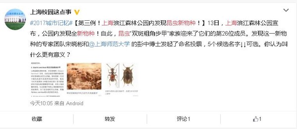 上海现昆虫新物种可本身60度液体暂未命名704 / 作者:UFO外星人爱好者 / 帖子ID:31882