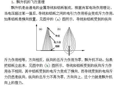 接近UFO的“反重力”飞行器：离子飘升机原理大揭秘！881 / 作者:ejinjing / 帖子ID:41924