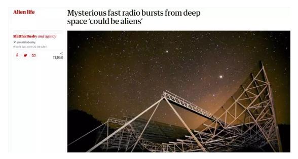 神秘宇宙信号传到地球，是外星人吗？908 / 作者:静静的读你 / 帖子ID:43786