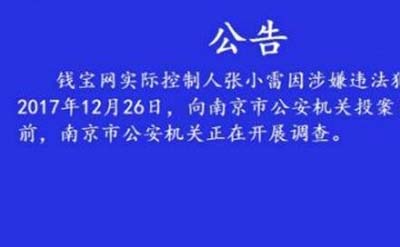 南京钱宝网骗局揭秘，500亿崩盘CEO张小雷自首承认非法集资924 / 作者:网上的人生 / 帖子ID:49211