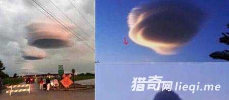 天空惊人一幕：不明物体飞进碟形云层623 / 作者:UFO外星人爱好者 / 帖子ID:58027