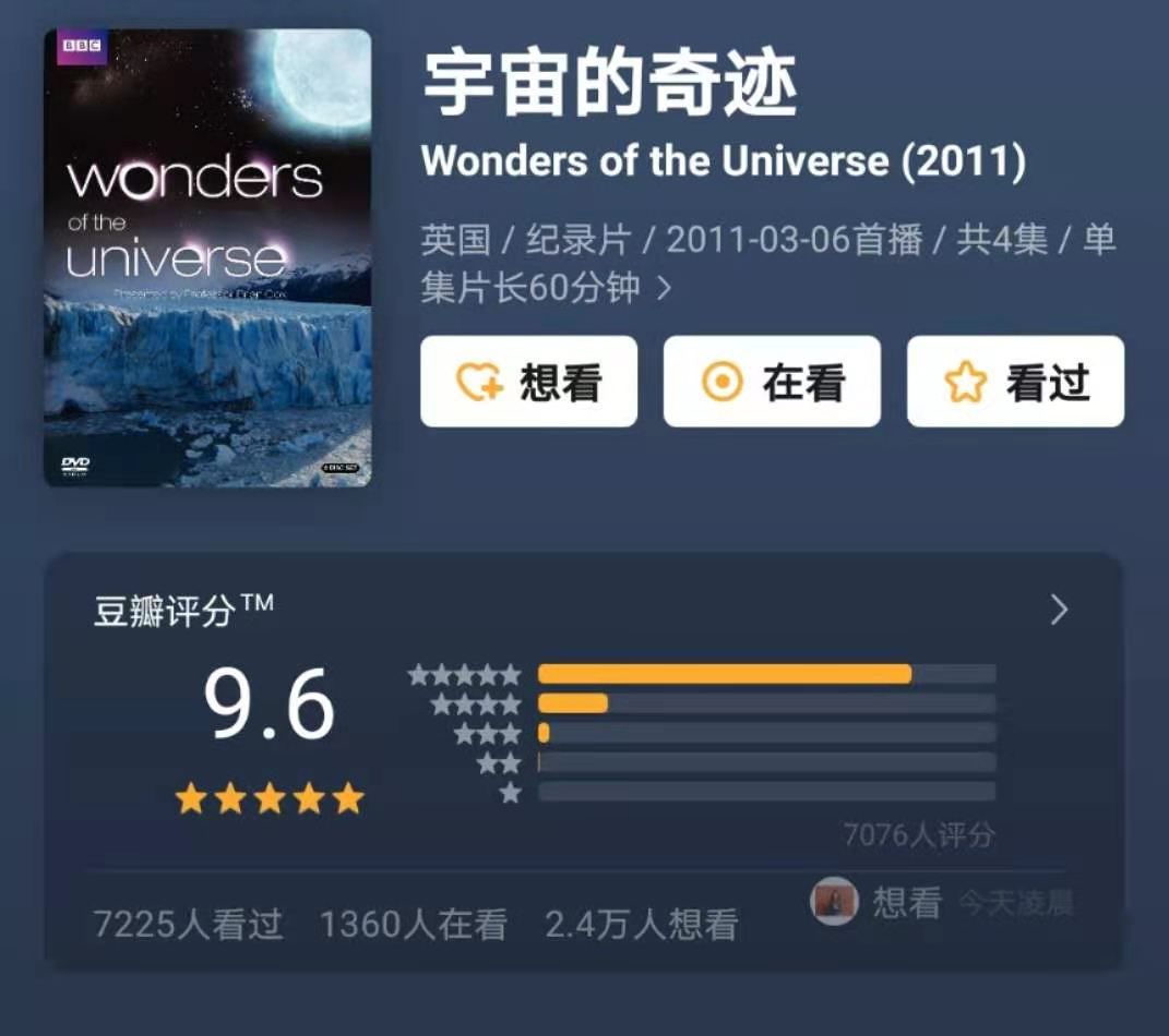 豆瓣9分！13部【神级】宇宙纪录片，看完后你可能会怀疑人生781 / 作者:亦池 / 帖子ID:95726
