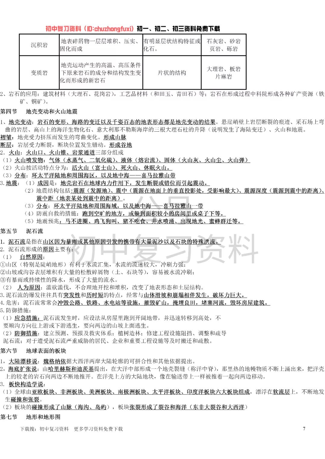 【初中科学】浙教版七年级上册科学知识点总结654 / 作者:lwj2651097 / 帖子ID:96067