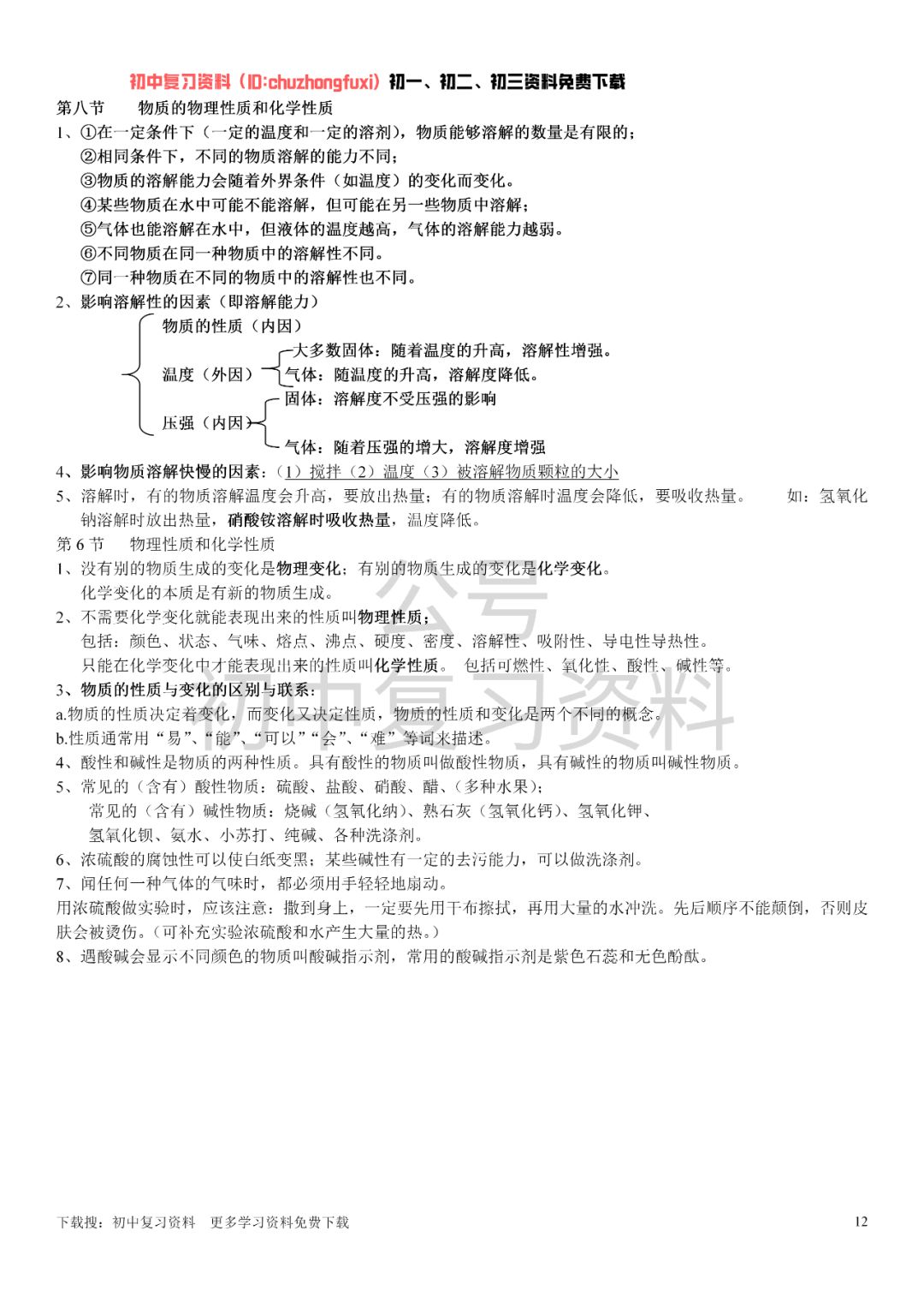 【初中科学】浙教版七年级上册科学知识点总结60 / 作者:lwj2651097 / 帖子ID:96067