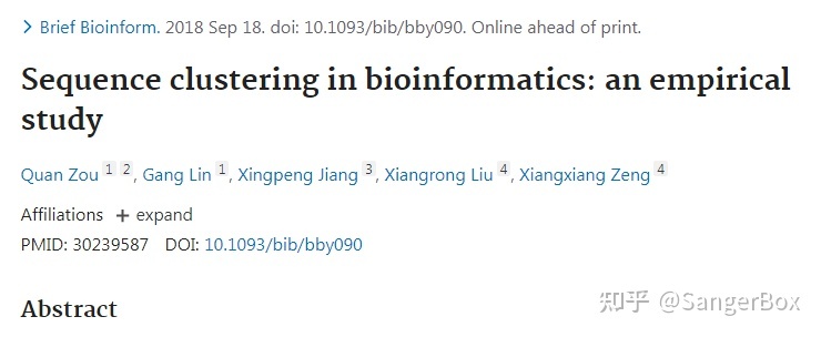 生信期刊推荐合集#4：Briefings In Bioinformatics986 / 作者:刘得福姊妹 / 帖子ID:104556