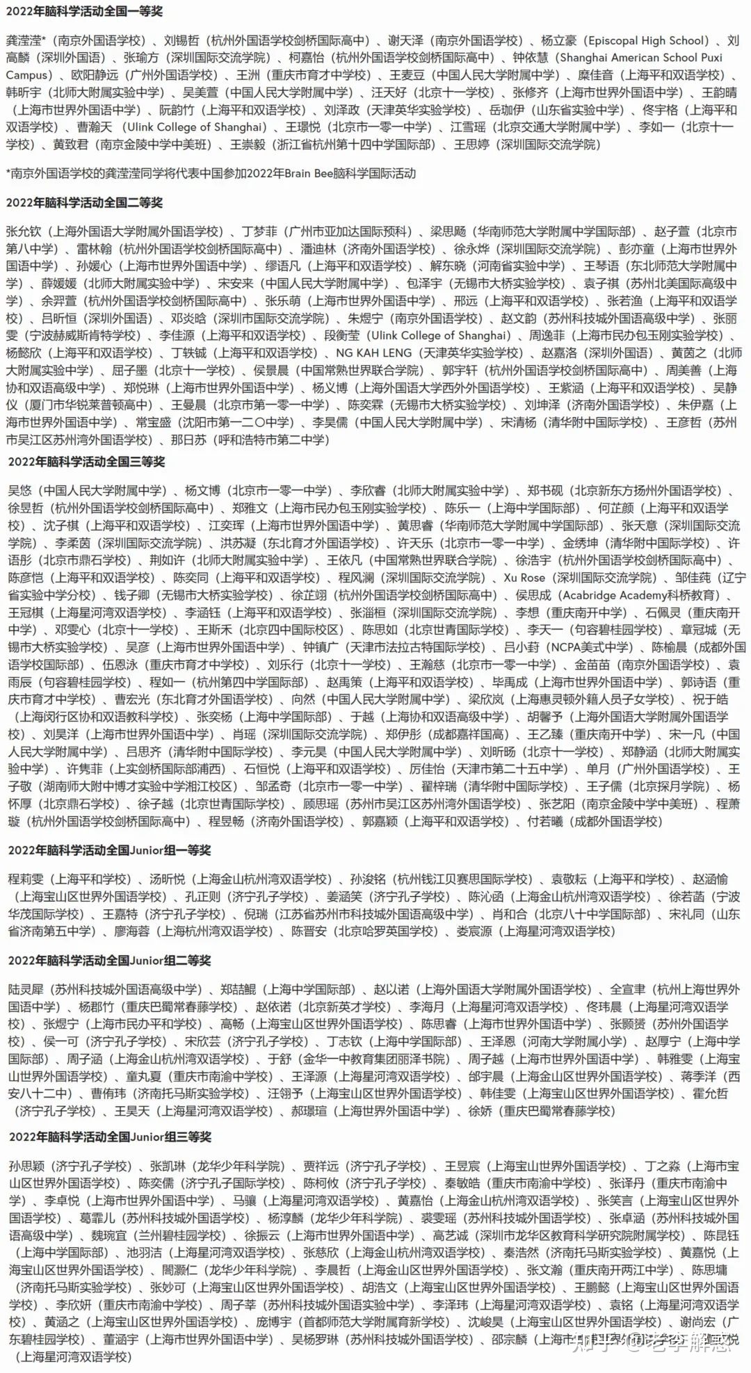 风靡平和/领科/UWC的“脑科学大赛”，BrainBee究竟牛在哪？150 / 作者:独孤一山隙 / 帖子ID:105544