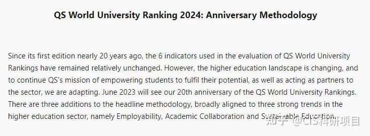 2024QS世界排名指标权重有所变化？各校世界排名或将大洗牌！805 / 作者:瞬间遗失梢 / 帖子ID:106174