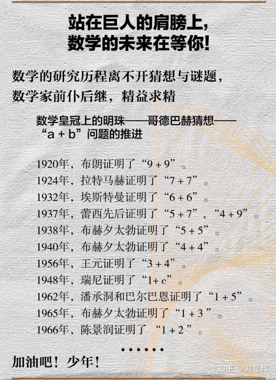 读《魔法数学--16个数学未解之谜》后感516 / 作者:mzbua44 / 帖子ID:108080