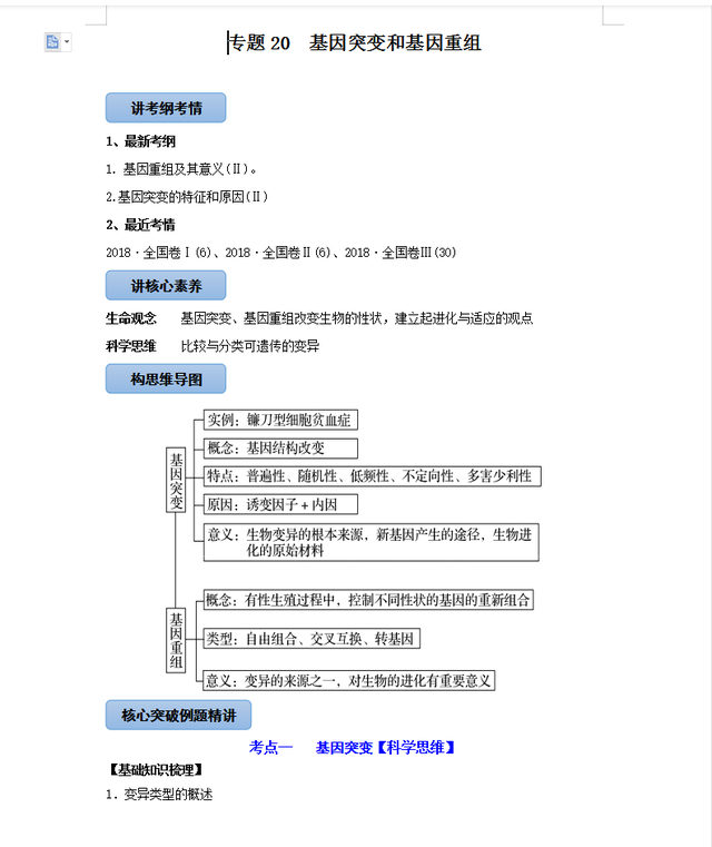 高中生物很难，但是从必修到选修，也就这35个基础知识点803 / 作者:水497 / 帖子ID:108478