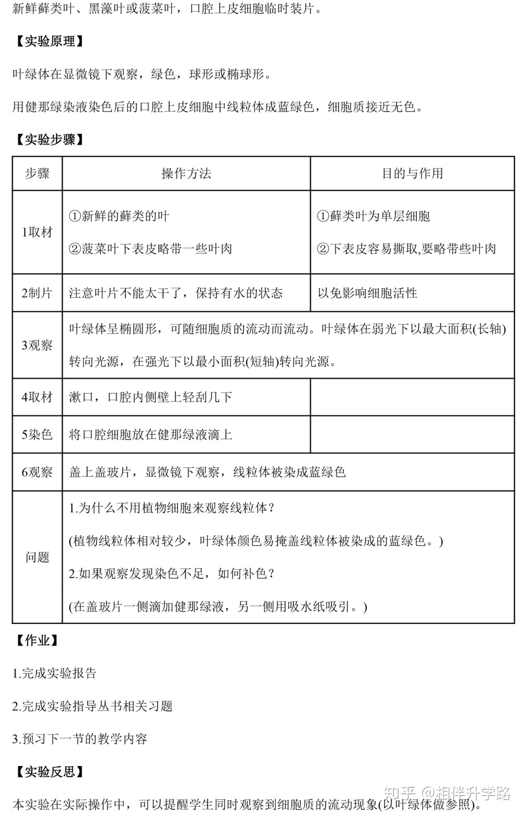 高中生物全部实验总结，超全超实用！978 / 作者:老庞208 / 帖子ID:113251
