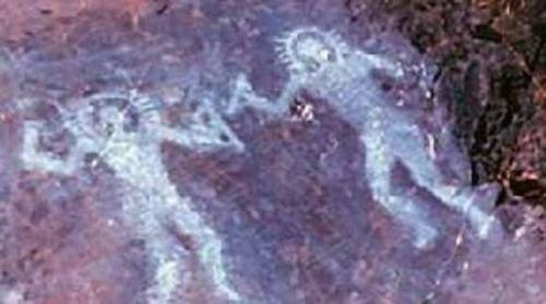 印万年前洞穴发现外星人和UFO壁画 史前壁画至今难解687 / 作者:UFO爱好者 / 帖子ID:84697