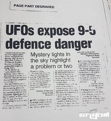 英国X档案揭露UFO曾盘旋在斯凯格内斯上空7小时607 / 作者:UFO爱好者 / 帖子ID:69271