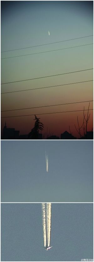 传南京苏州常州现陨石状UFO 原是飞机喷水雾479 / 作者:UFO爱好者 / 帖子ID:88213