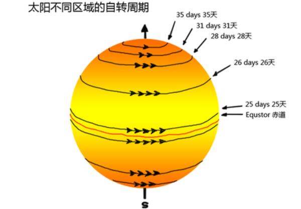 太阳自转一圈多少时间，25.05天（赤道处自转最快）768 / 作者:UFO爱好者 / 帖子ID:79175