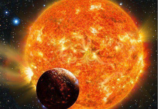 太阳和地球的比例图，体积比为1：130万（质量为地球的33万倍）547 / 作者:UFO爱好者 / 帖子ID:80406