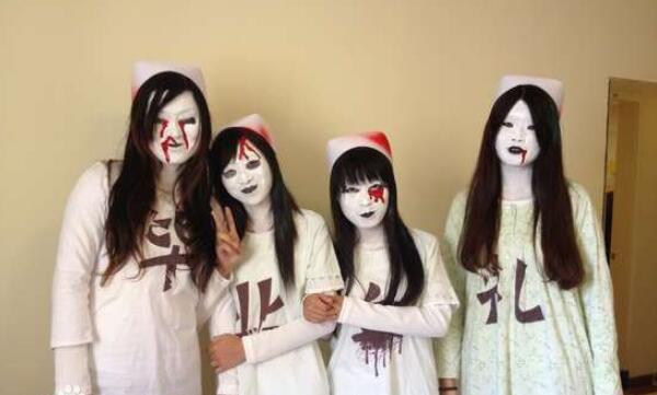 上海地铁女僵尸事件：2012年女大学生万圣节cosplay636 / 作者:UFO爱好者 / 帖子ID:99631